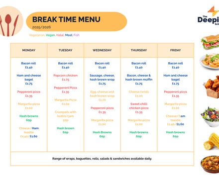 BREAK TIME MENU